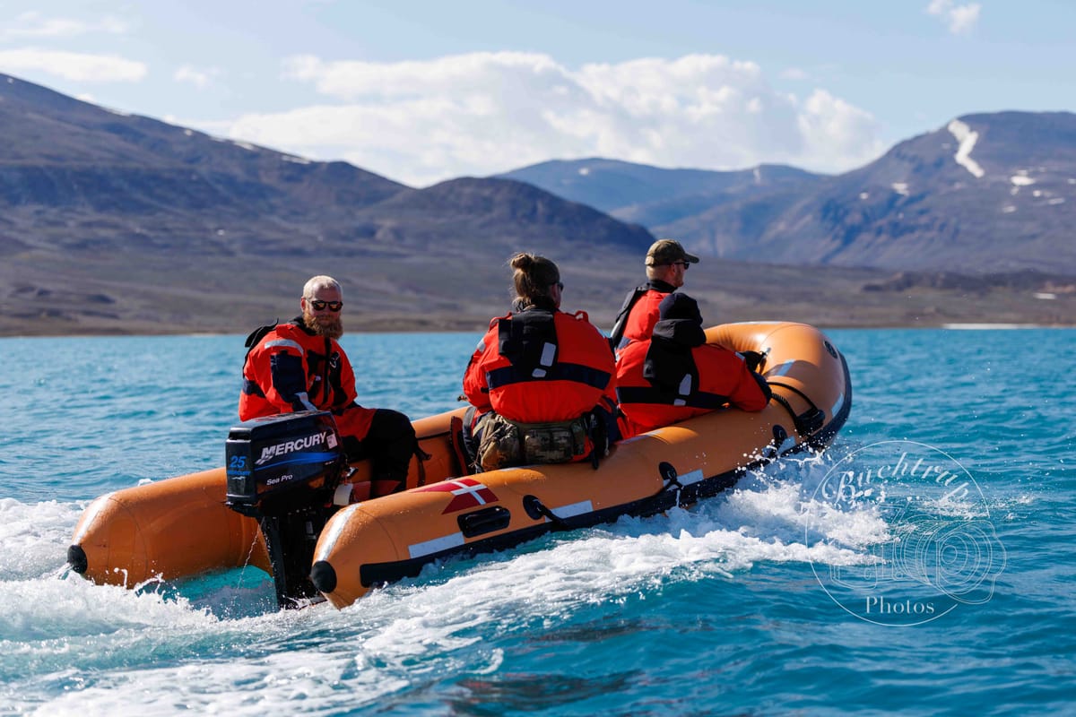 Boat on an Arctic fjord